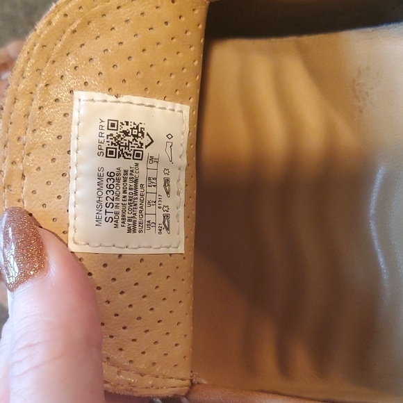 Sperry Camp Moc Tan Croc Embossed Leather Driving Loafers Mens main image 10